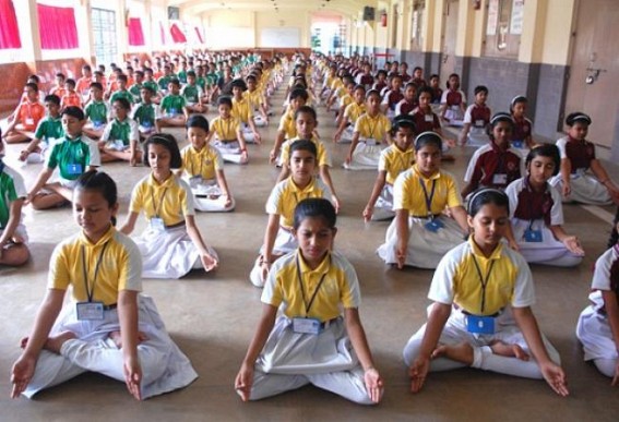 International Yoga Day demonstration observed at SKM School International Yoga Day demonstration observed at SKM School